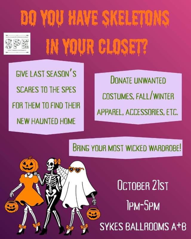 SPE Halloween Thrift Drive Flyer
