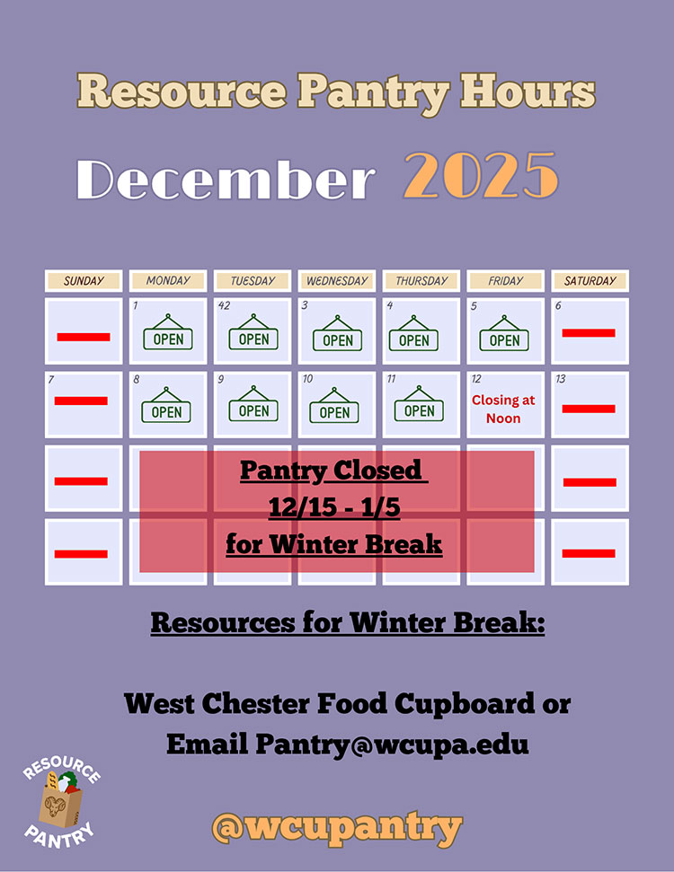 Resource Pantry hours - 2025