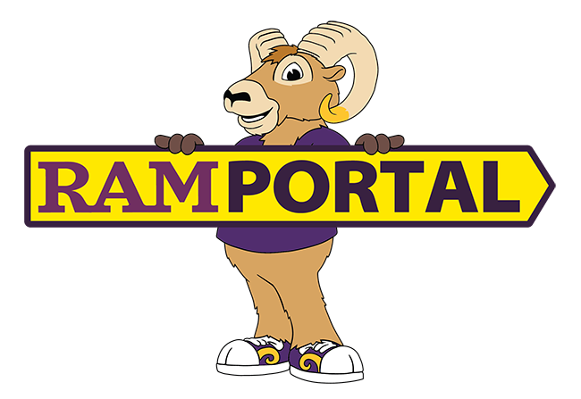 Animated Rammy with RamPortal Sign