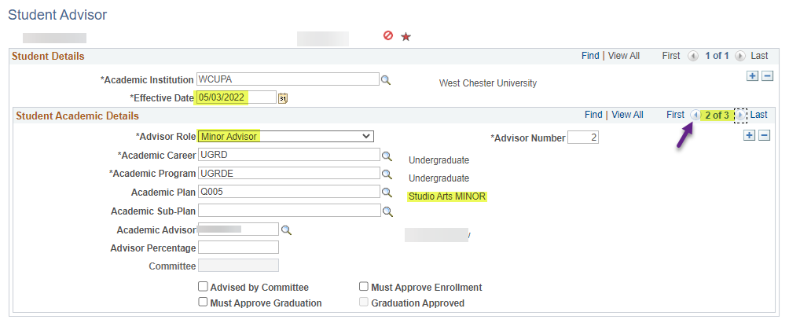 Updating a Student's Advisor 5