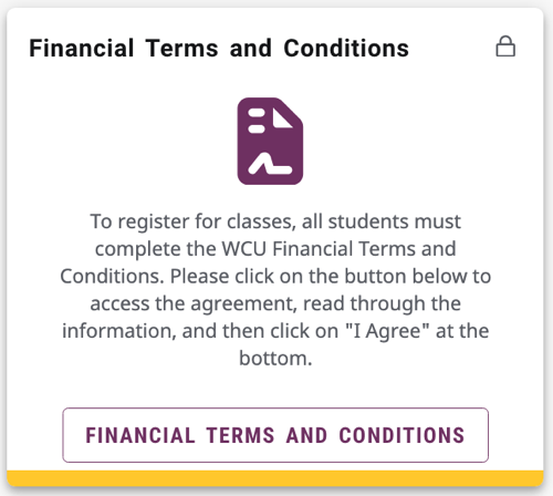 Terms and Conditions card