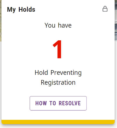 My Holds