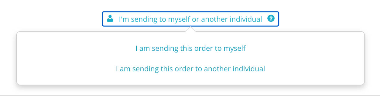 Set Delivery Destination screen