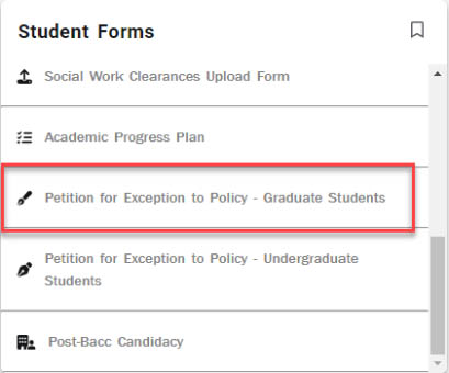 Student forms