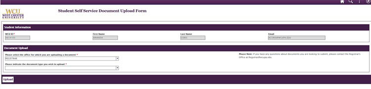Upload form