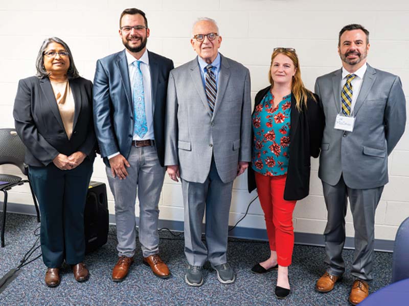 (L-R) Dr. Rita Patel Eng, Nick Imbesi, Dr. Andrew Dinniman, Dr. Tori Nuccio, Ron McColl