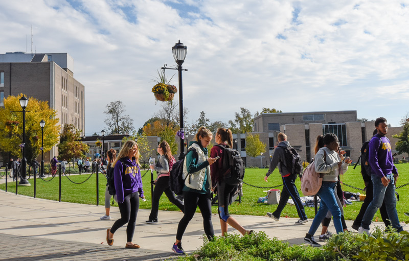 Students on campus