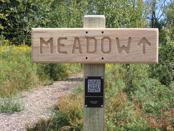 Meadow trail sign.