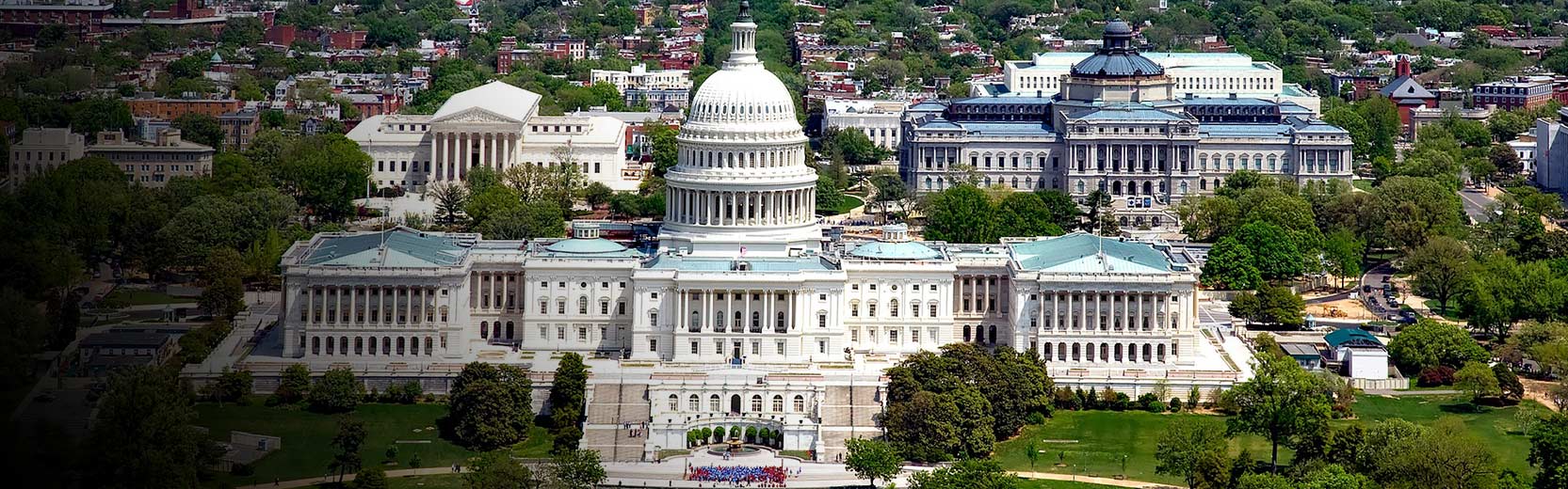 Arial view of DC
