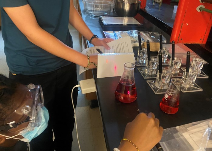 students working in a lab