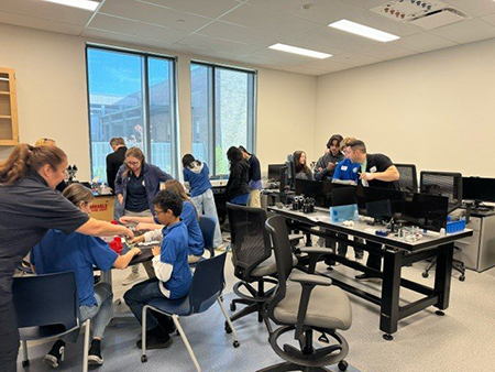 Students working in computer lab