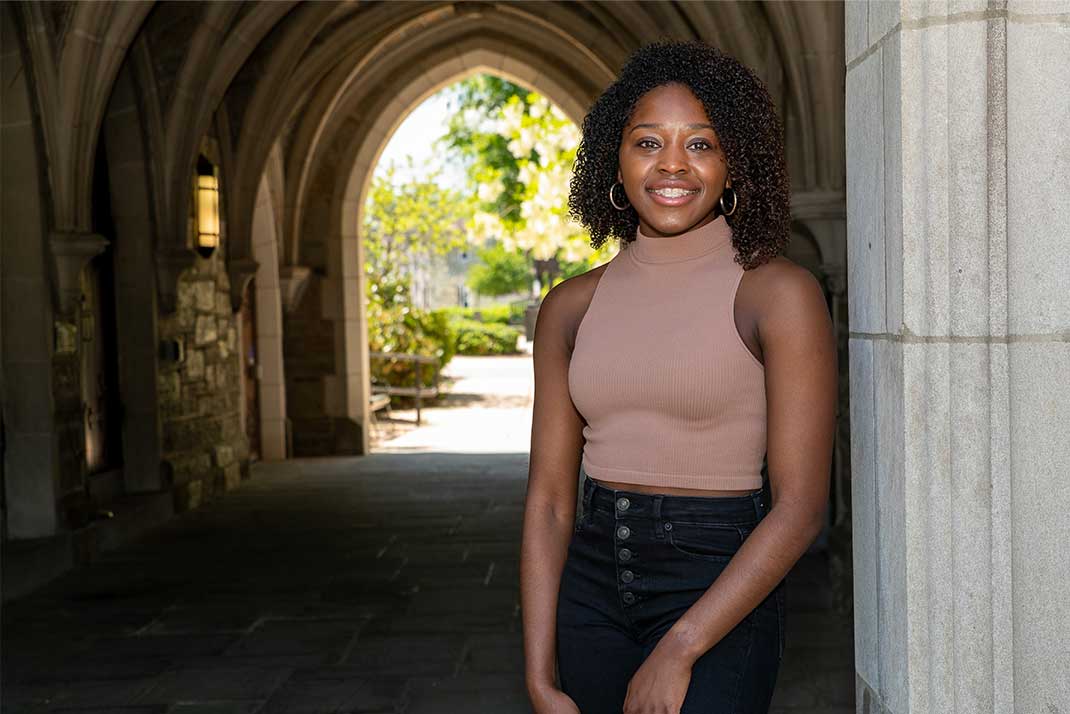 WCU Student Posing